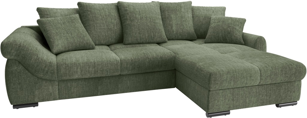 Bild von Mr. Couch Ecksofa "Livorno", inkl. Hochschläfer-Bettauszug, XL-Bettkasten weiß beschichtet