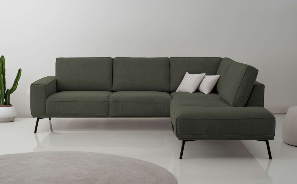 Bild von andas Ecksofa "Vosby", Breite 260 cm, Chenille, mit dekorativer Kedernaht