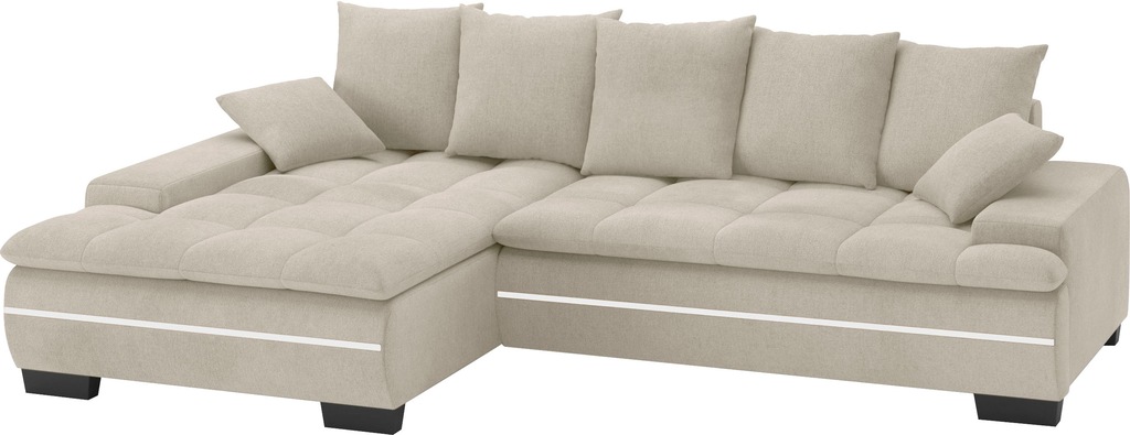 Bild von Mr. Couch Ecksofa "Haiti II, L-Form", RGB-LED Beleuchtung, wahlweise mit Kaltschaum, Bett, Bettkasten