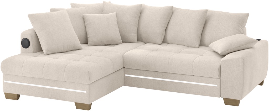 Bild von Mr. Couch Ecksofa "Nikita II, L-Form", RGB-LED, Bluetooth-Soundsystem, wahlweise mit Bett, Bettkasten