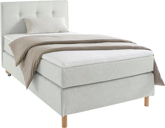Bild von Home affaire Boxspringbett »Heimatblick 100x200cm beliebig erweiterbar zu Doppel- und Familienbett«, Einzelbett, Hotelbett erhältlich in H2,H3 & H4