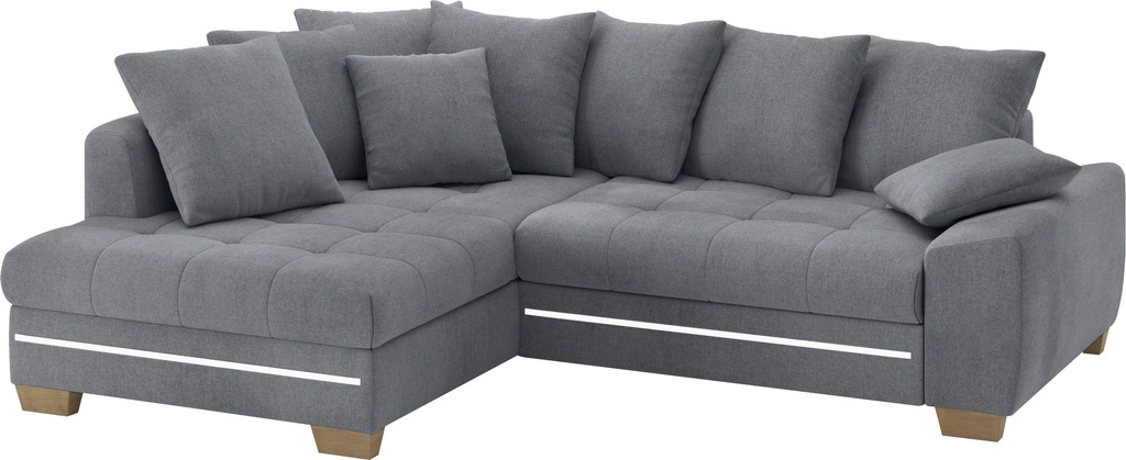 Bild von Mr. Couch Ecksofa "Nikita II, L-Form", mit RGB-LED Beleuchtung, wahlweise mit Bett, Bettkasten, Kaltschaum