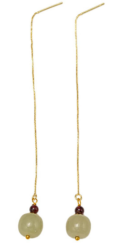 Bild von Firetti Paar Ohrhänger »Schmuck Geschenk Silber 925 Ohrschmuck Ohrringe Edelsteine«, Made in Germany - mit Jade, Granat