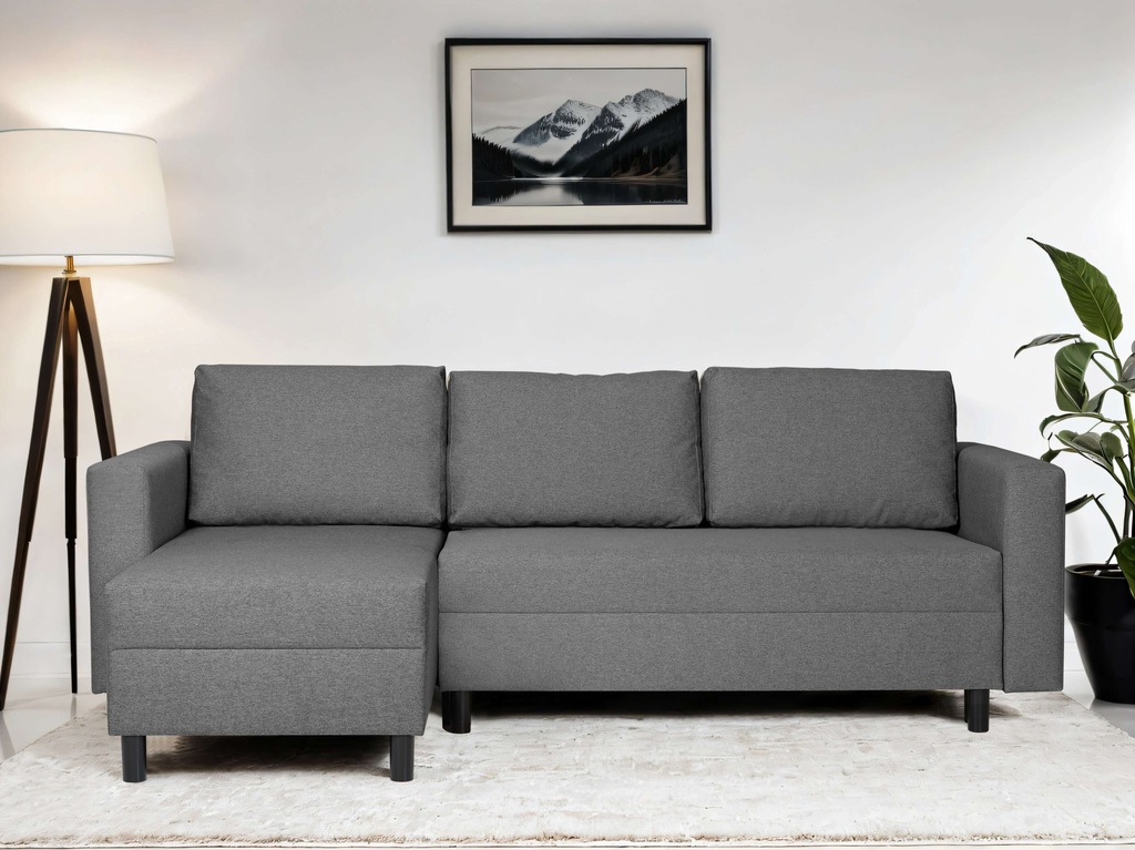 Bild von INOSIGN Ecksofa "GLENOE Bettfunktion u. Bettkasten, Recamiere beidseitig montierbar,", L-Form, B/H/T 230/135/84,5cm, Velvet & Struktur weich
