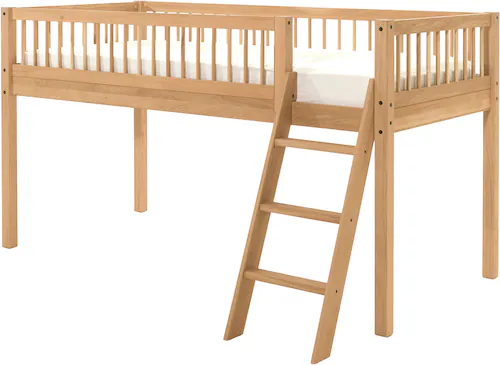 Bild von Home affaire Spielbett, (Made in Europe), aus massiver Eiche geölt, LF 90x2000cm, RR, Leiter u. Absturzschutz