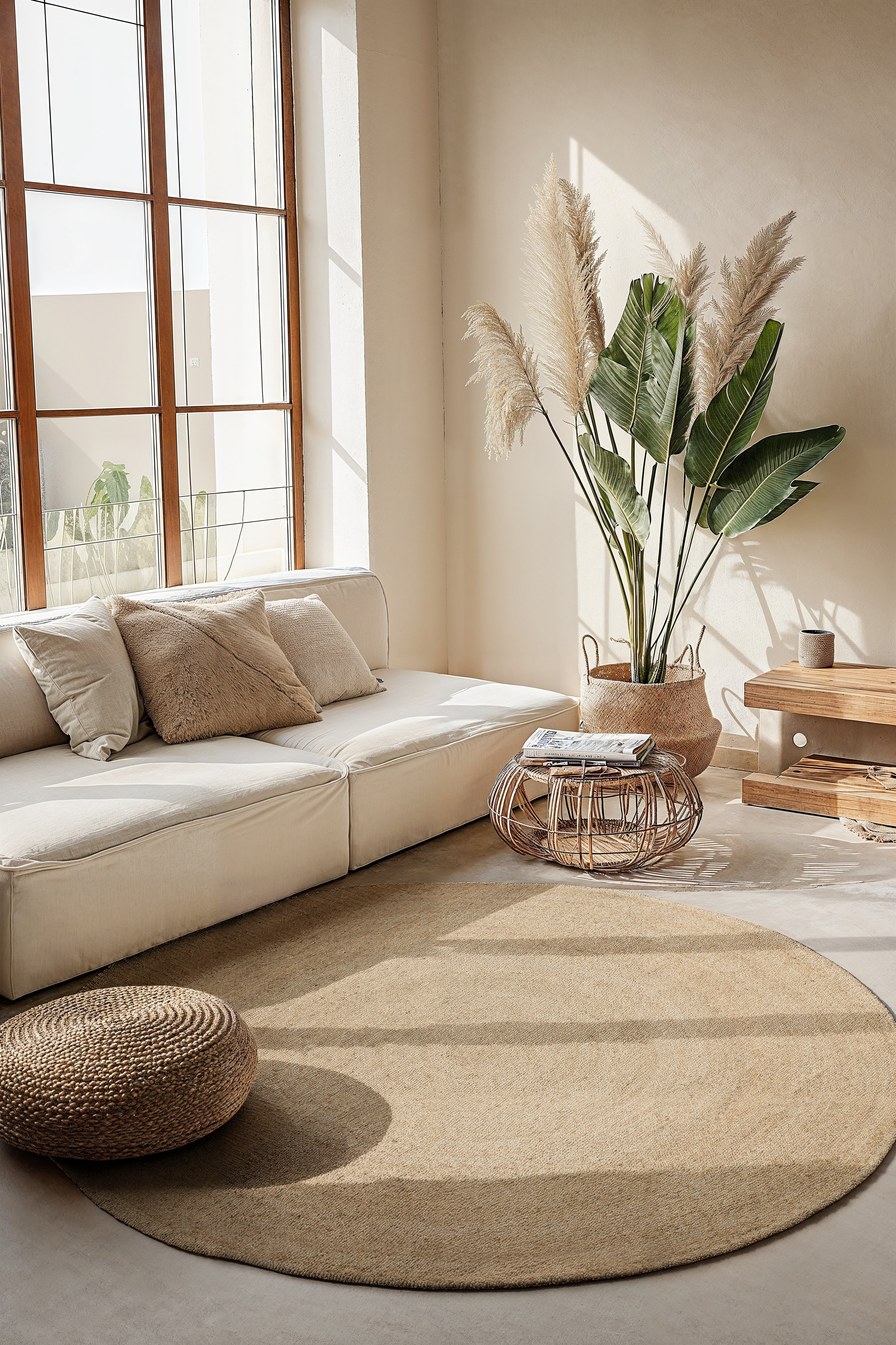 Bild von Hanse Home Jute Teppich Rangpur Rund – Natur Wohnzimmerteppich - Handgewebt & Umweltfreundlich – Boho Naturfaser Juteteppich für Wohnzimmer, Schlafzimmer, Esszimmer, Flur, Küche – Na