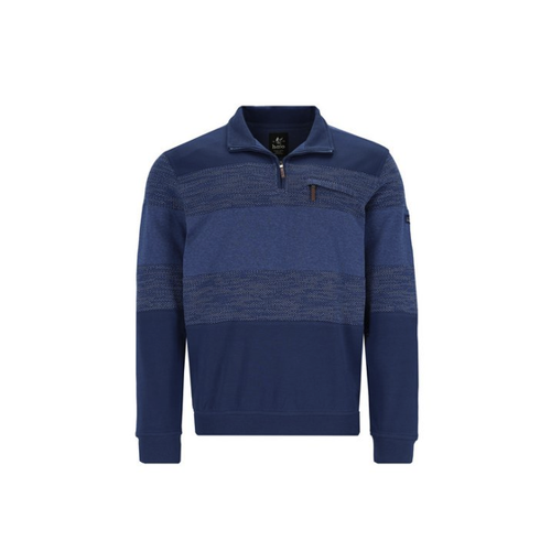 Bild von Hajo Sweatshirt mit Troyerkragen und Flächenteiler