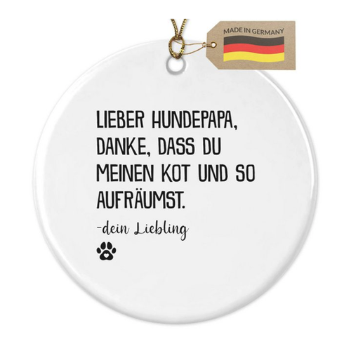 Bild von Persönlicher Weihnachtsbaumanhänger für Hundepapas