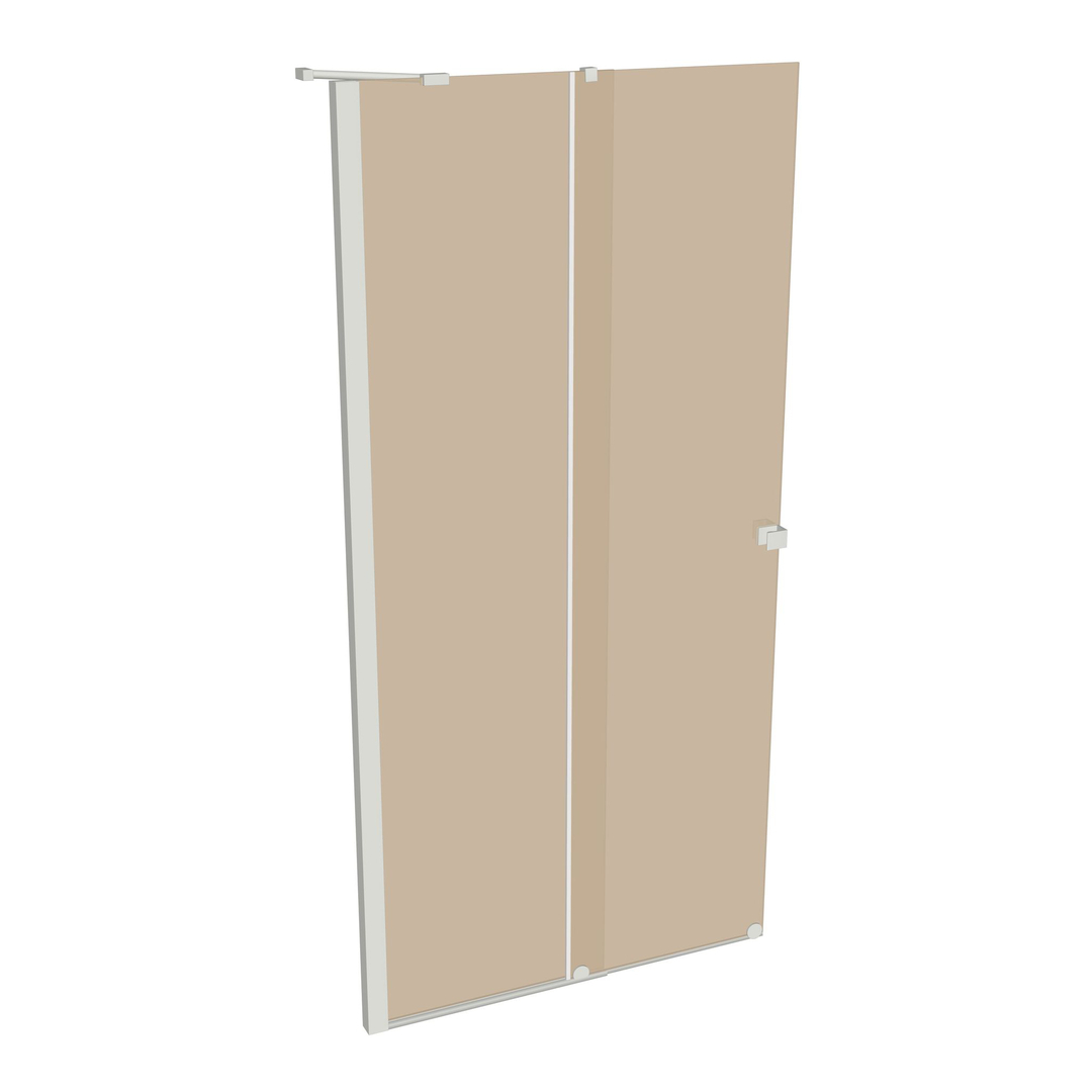 Bild von HÜPPE Xtensa pure Walk-In Gleittür 1-teilig, mit festem Segment, Breite:100cm, Anschlag links, Stabilisationsbügel, XT0121182341