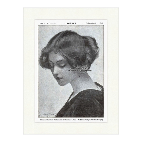 Bild von Faksimile der Zeitschrift Jugend aus 1899 - Stilvolles Zeitzeugnis