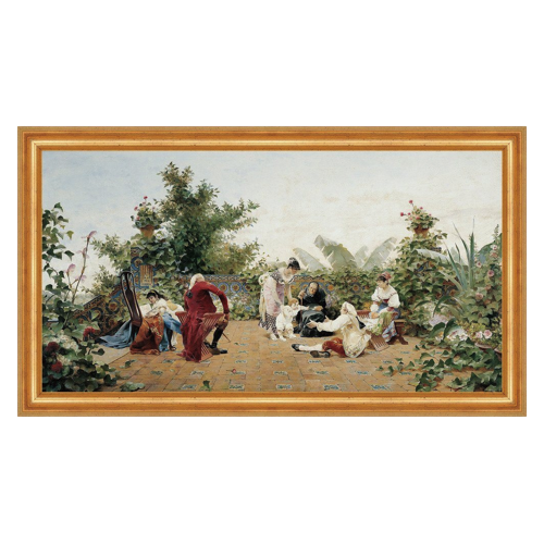 Bild von Eleganter Kunstdruck im Massivholzrahmen