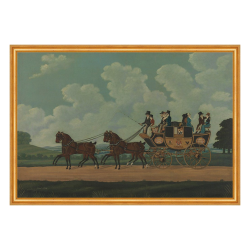 Bild von Kunstdruck J. a. W. Chaplins Dover-London Stage on the Road Cordrey B A2 02616 Ge, (1 St)