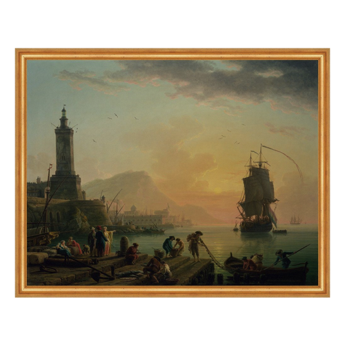 Bild von Eleganter Kunstdruck mit handvergoldetem Rahmen