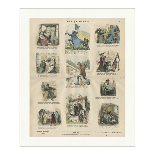 Bild von Kunstdruck Dorfgeschichten von Jörgle Jäckle