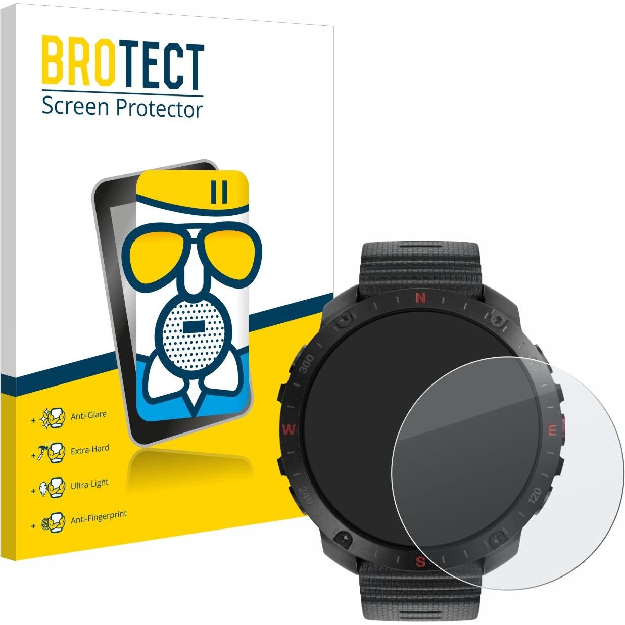 Bild von BROTECT AirGlass Panzerglasfolie Matt, Smartwatch Schutzfolie, Grau
