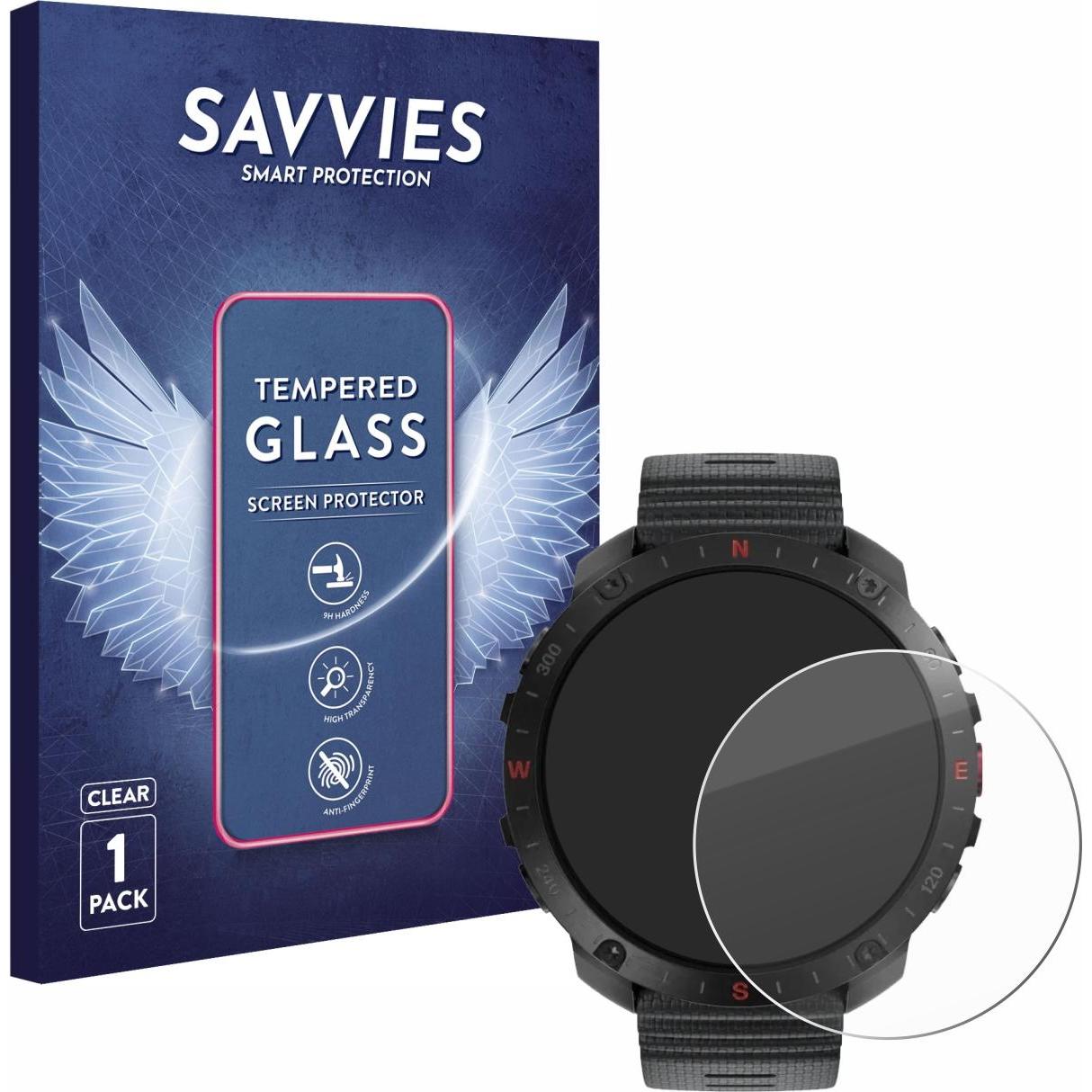 Bild von Savvies Panzerglas Schutzglas Displayschutz, Smartwatch Schutzfolie, Transparent