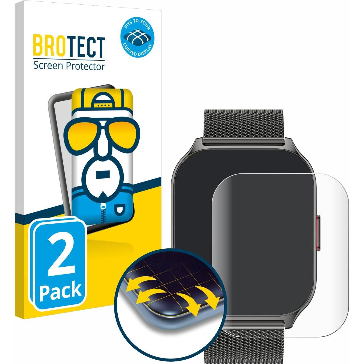 Bild von BROTECT Full-Screen Displayschutz, Smartwatch Schutzfolie, Transparent