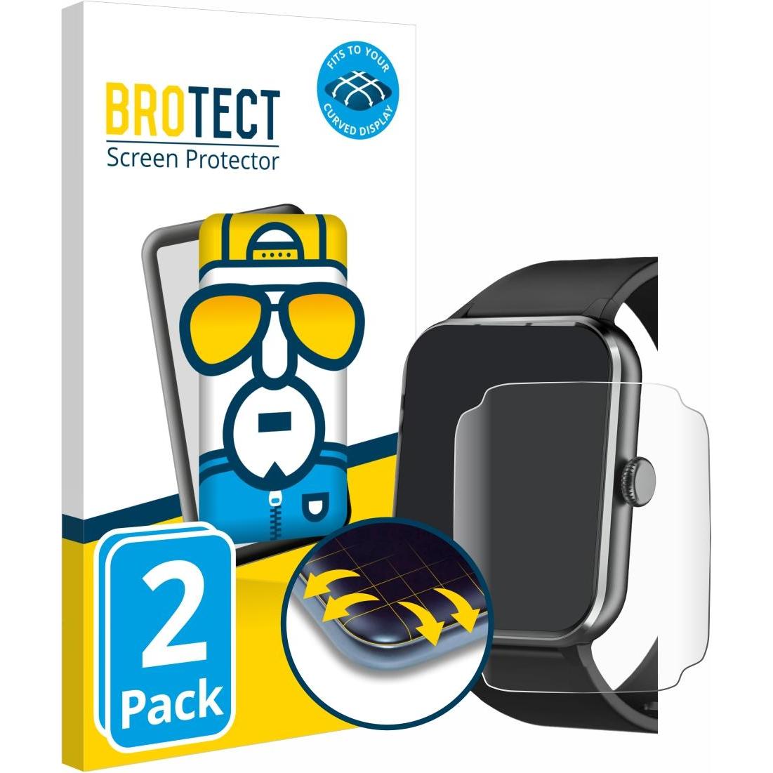 Bild von BROTECT Full-Screen Displayschutz, Smartwatch Schutzfolie, Transparent