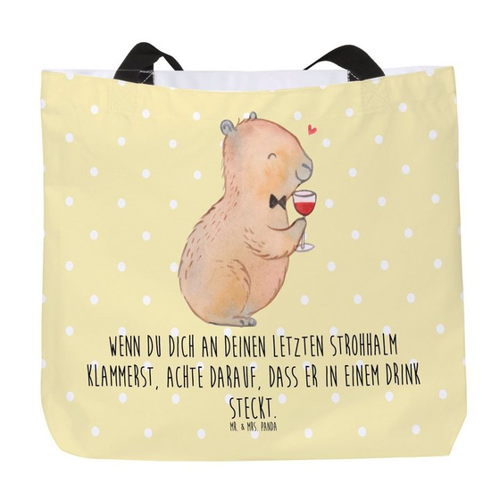 Bild von Mr. & Mrs. Panda Shopper Capybara Wein - Gelb Pastell