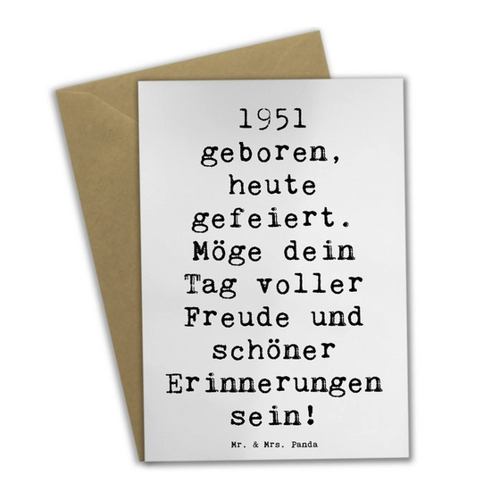Bild von Mr. & Mrs. Panda Grußkarte zum 1951 Geburtstag