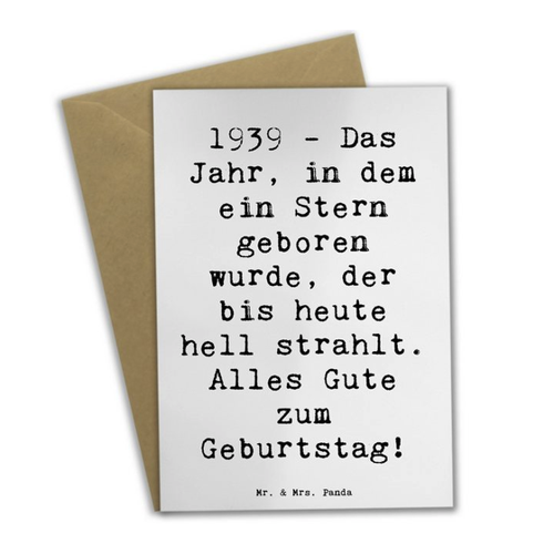 Bild von Mr. & Mrs. Panda Grußkarte für den 1939 Geburtstag
