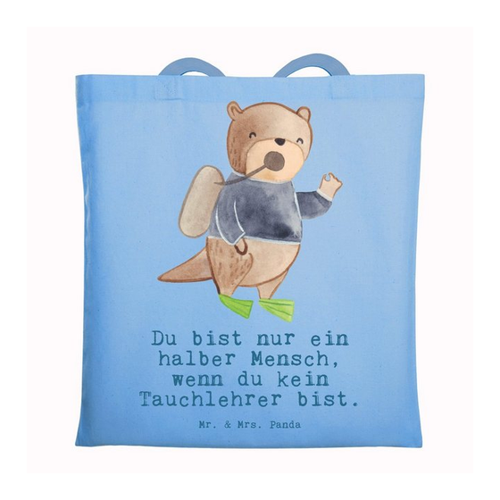 Bild von Mr. & Mrs. Panda Tragetasche Tauchlehrer Herz - Sky Blue
