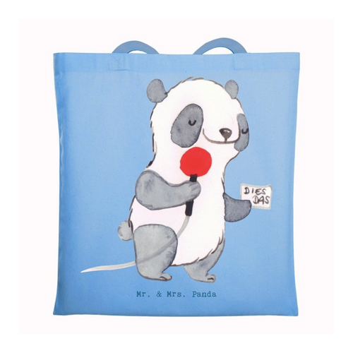 Bild von Mr. & Mrs. Panda Tragetasche Pressesprecher Herz - Sky Blue
