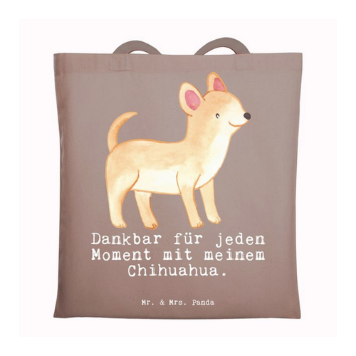 Bild von Mr. & Mrs. Panda Tragetasche Chihuahua Moment - Braun Pastell