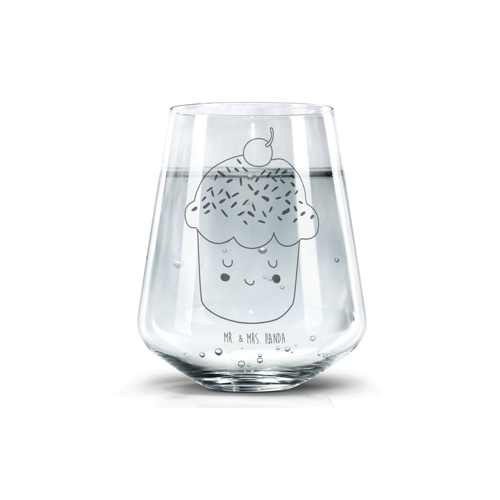 Bild von Mr. & Mrs. Panda Glas Cupcake - Transparent