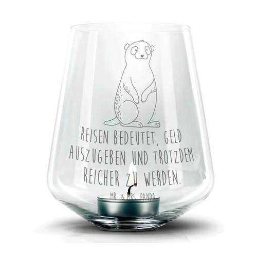 Bild von Mr. & Mrs. Panda Windlicht Erdmännchen - Transparent