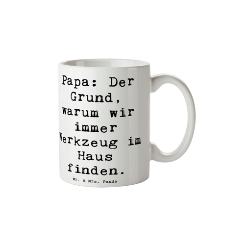 Bild von Mr. & Mrs. Panda Tasse Papa Werkzeug - Weiß