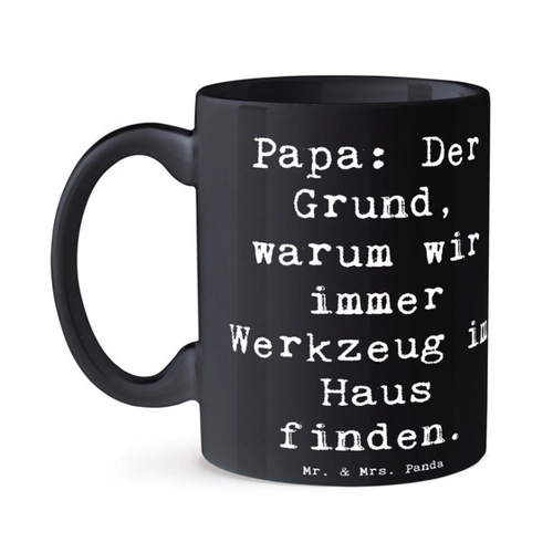 Bild von Mr. & Mrs. Panda Tasse Papa Werkzeug - Schwarz