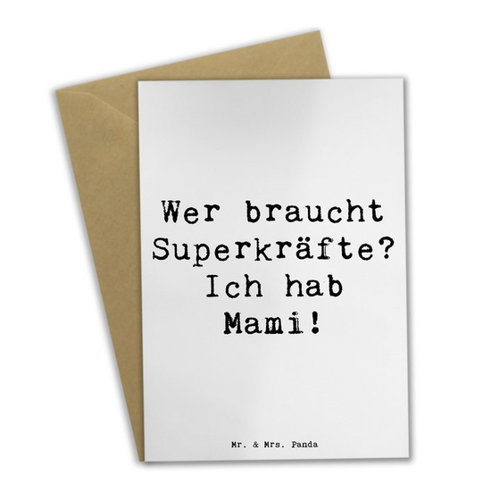 Bild von Mr. & Mrs. Panda Grußkarte Superkraft Mami - Ein Geschenk voller Emotionen