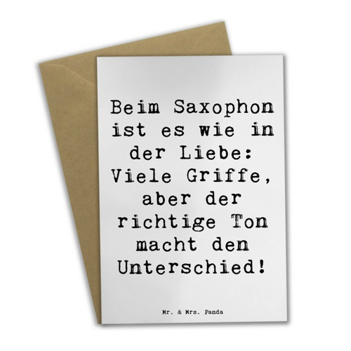 Bild von Mr. & Mrs. Panda Grußkarte Saxophon Liebe - Eine ganz besondere Klappkarte