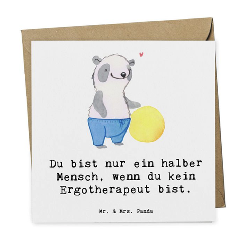 Bild von Mr. & Mrs. Panda Grußkarte Ergotherapeut Herz - Ein liebevolles Geschenk