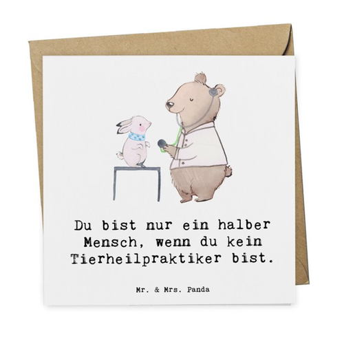 Bild von Mr. & Mrs. Panda Grußkarte - Tierheilpraktiker Herz