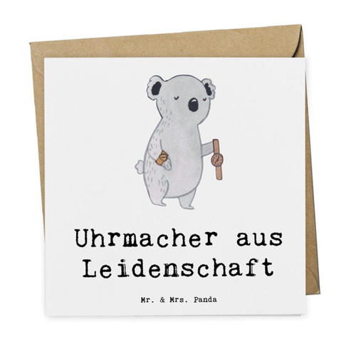 Bild von Mr. & Mrs. Panda Grußkarte Uhrmacher Leidenschaft