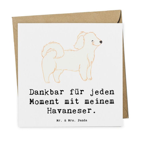 Bild von Mr. & Mrs. Panda Grußkarte Havaneser Moment
