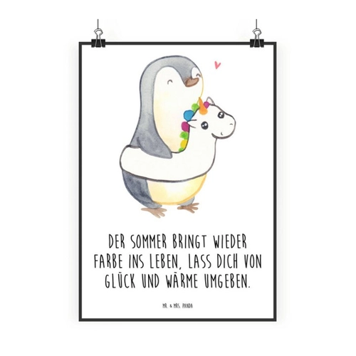 Bild von Mr. & Mrs. Panda Poster DIN A0 - Sommerfarben