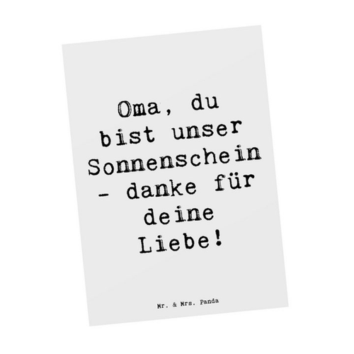 Bild von Mr. & Mrs. Panda Postkarte Oma Sonnenschein