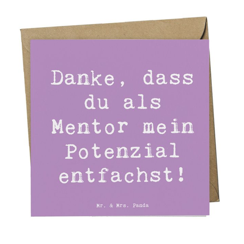 Bild von Mr. & Mrs. Panda Grußkarte Spruch Mentor Potenzial - Lavendeltraum
