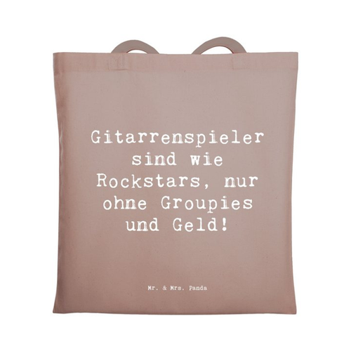 Bild von Mr. & Mrs. Panda Tragetasche Spruch Gitarre Helden