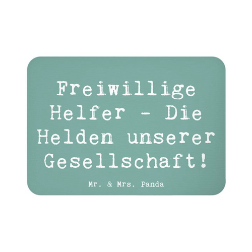 Bild von Mr. & Mrs. Panda Magnet Spruch Freiwilliger Held - Meeresbrise