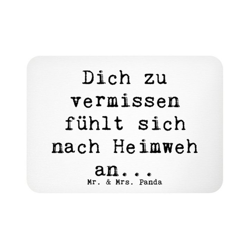 Bild von Mr. & Mrs. Panda Magnet mit Spruch zum Thema Heimweh