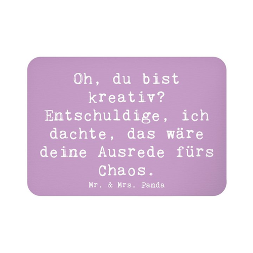 Bild von Mr. & Mrs. Panda Magnet Spruch Kreatives Chaos - Lavendeltraum