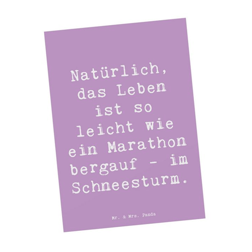Bild von Mr. & Mrs. Panda Postkarte Leichtigkeit im Leben - Lavendeltraum