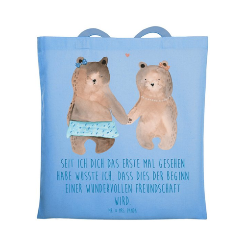 Bild von Mr. & Mrs. Panda Tragetasche Neue Freunde finden - Sky Blue