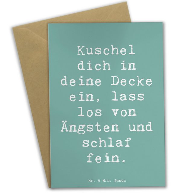 Bild von Mr. & Mrs. Panda Grußkarte Alleine schlafen lernen - Meeresbrise - Geschenk, geborgen genießen, Hochglänzende Veredelung