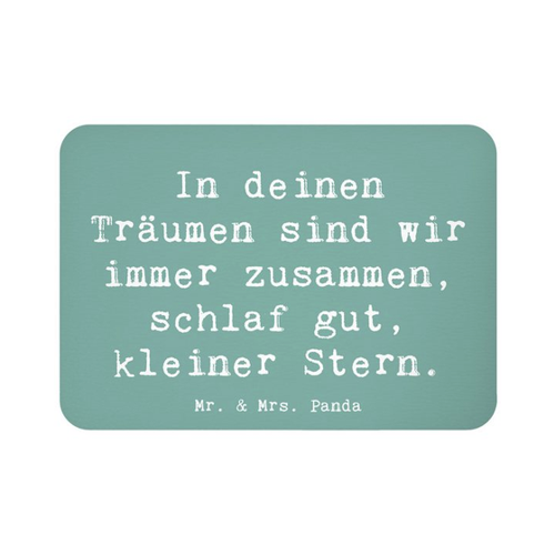 Bild von Mr. & Mrs. Panda Magnet Spruch Alleine schlafen lernen - Meeresbrise - Geschenk, Verbindung b (1-St), Lebendige Farben