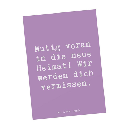 Bild von Einzigartige Mr. & Mrs. Panda Postkarte für Umzüge